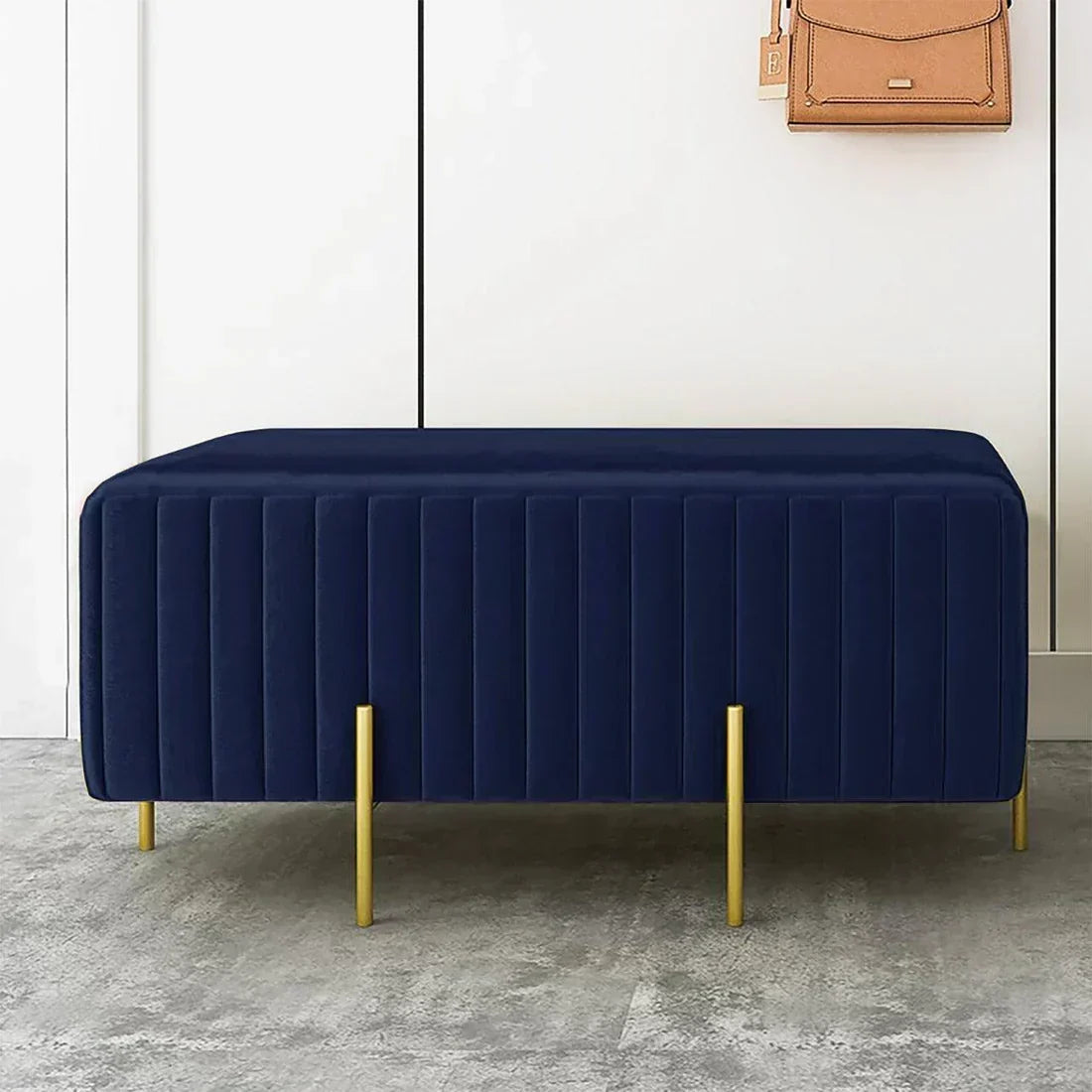 Wooden stool 2 Seater With Steel Stand - 184