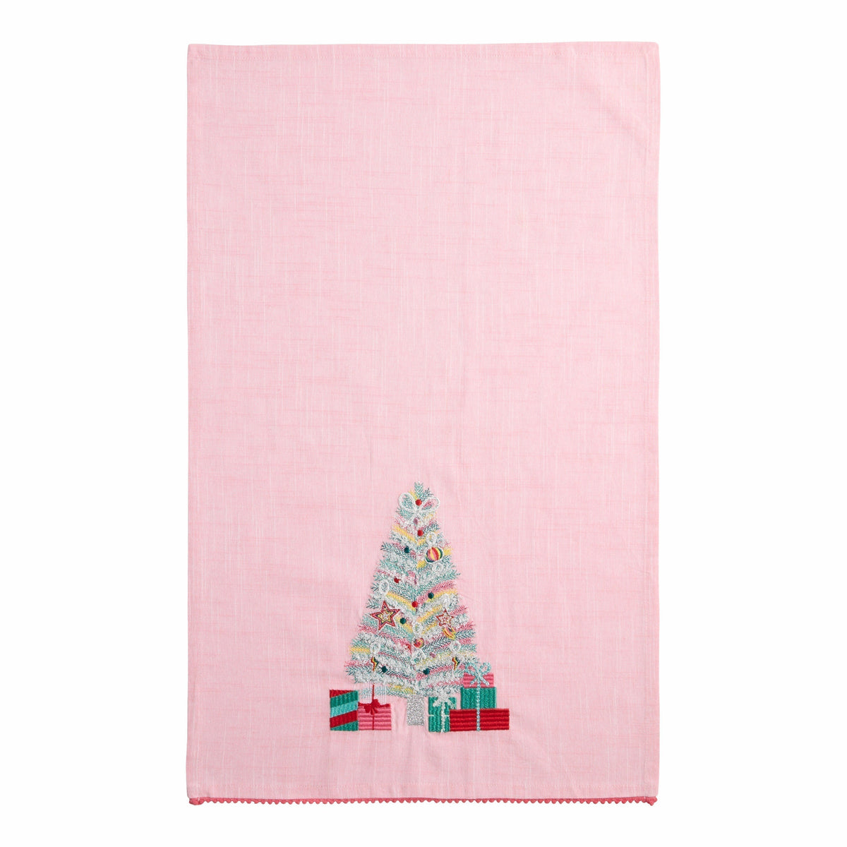 Pink Tinsel Christmas Tree