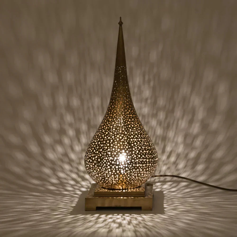 Handmade Moroccan Table Light – Copper Lantern Lamp for Floor or Table