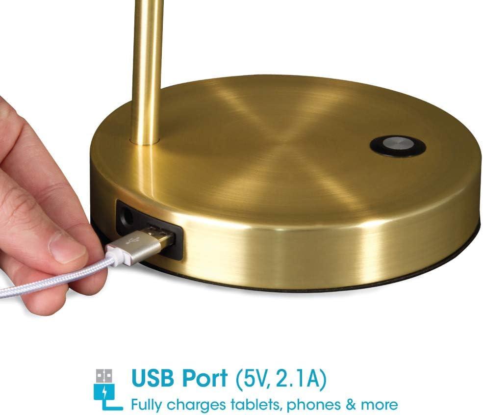 Direct LED Desk Lamp with USB Port - Modern, Adjustable, Desk Light