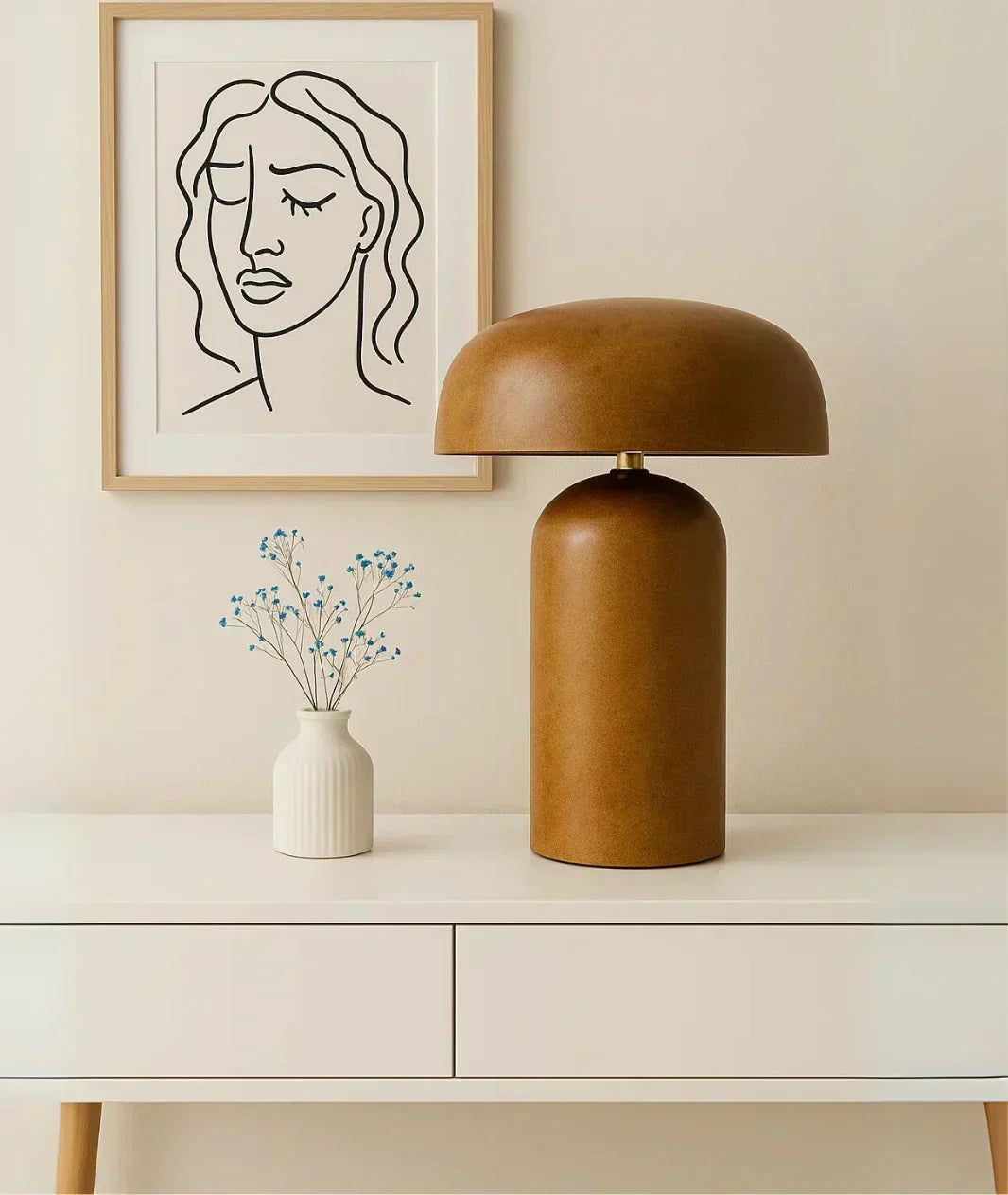 Mushroom Wooden Lamp