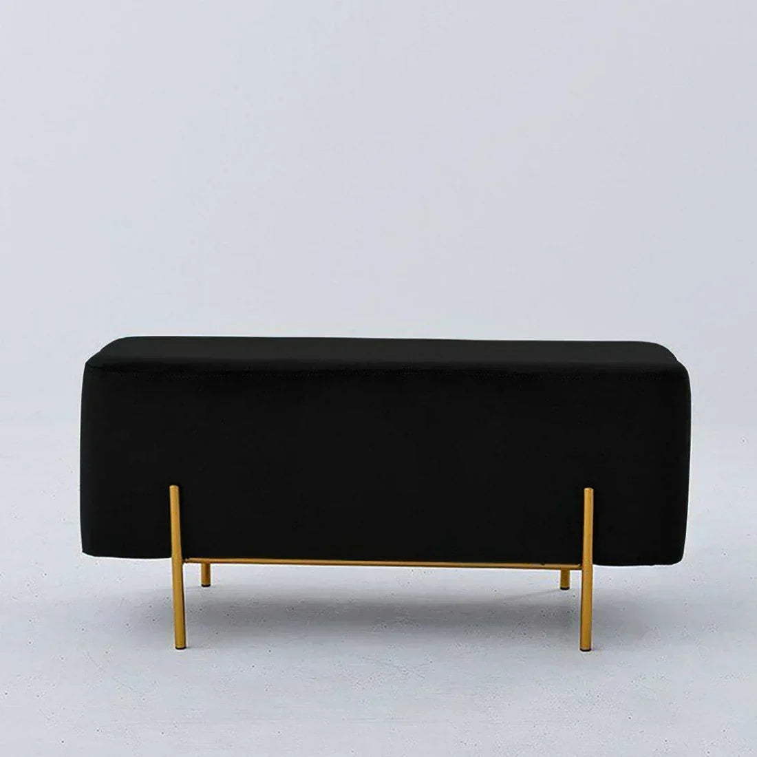 "Wooden 2-Seater Stool with Steel Stand ā Multipurpose Ottoman and Tea Stool"