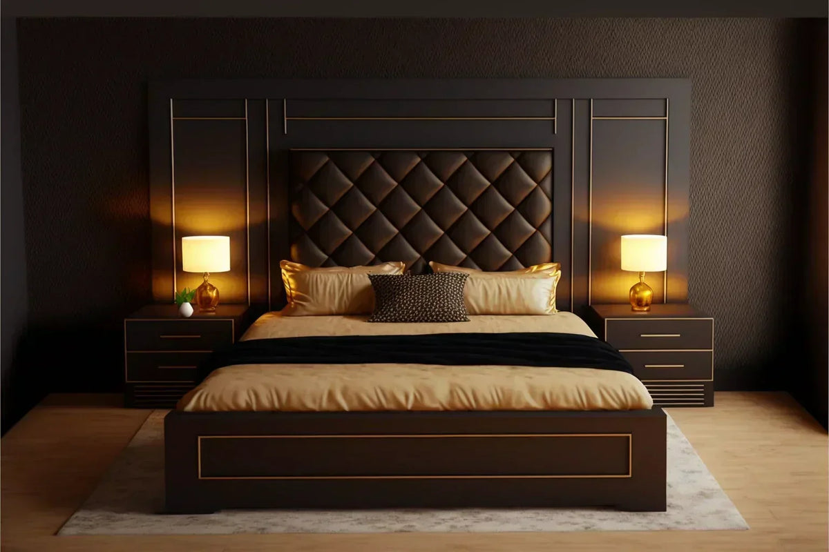 Rich Bedroom Set – Bold and Minimal Bed, Wardrobe & Dresser | Ennovanest