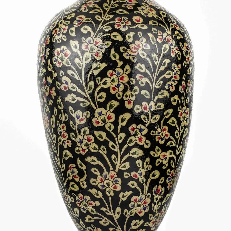 Illimunated Vase Camel Skin Floor Corner Lamp