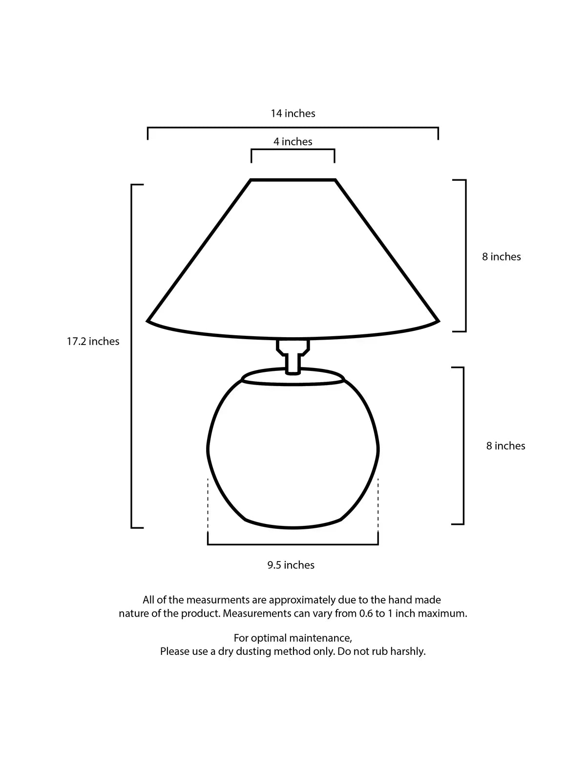 “Orb’ lamp with matte-finished terracotta base and gold accents, paired with a soft cream shade – 17.2-inch artisan lighting for modern spaces.”