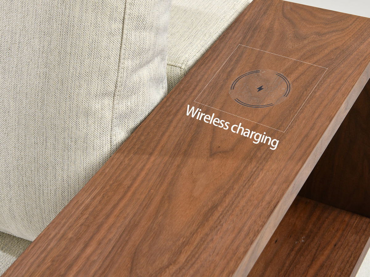 Veron Wireless Charger Wooden modern chaise lounge