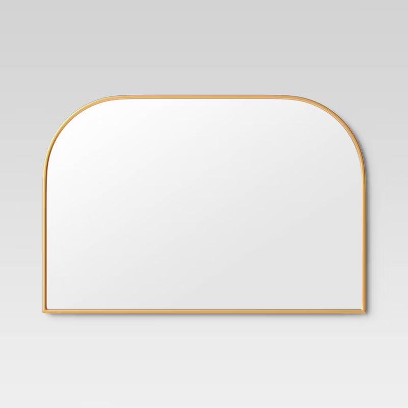 36" x 24" Over the Mantel Mirror - Gold