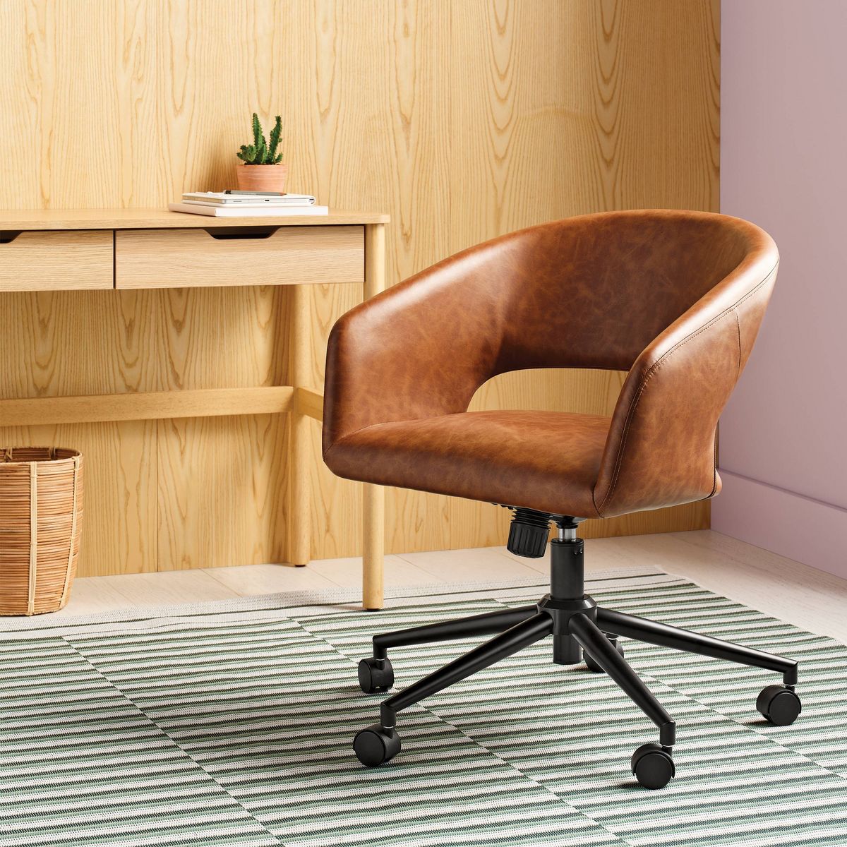 Rolling Swivel Barrel Back Office Chair - Room Essentials™