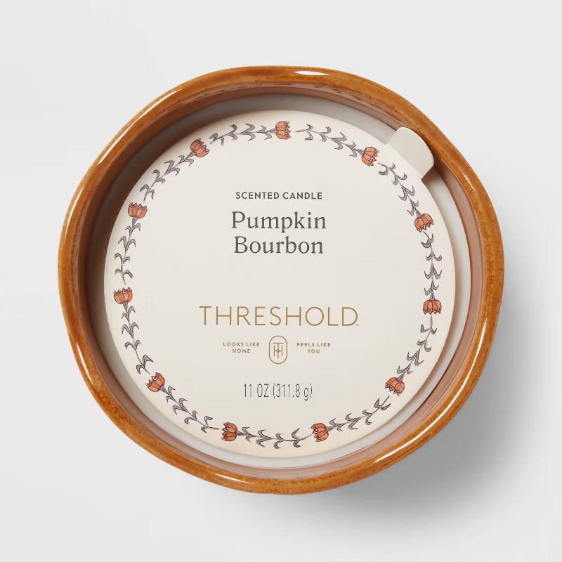 Ceramic Jar Candle Pumpkin Bourbon