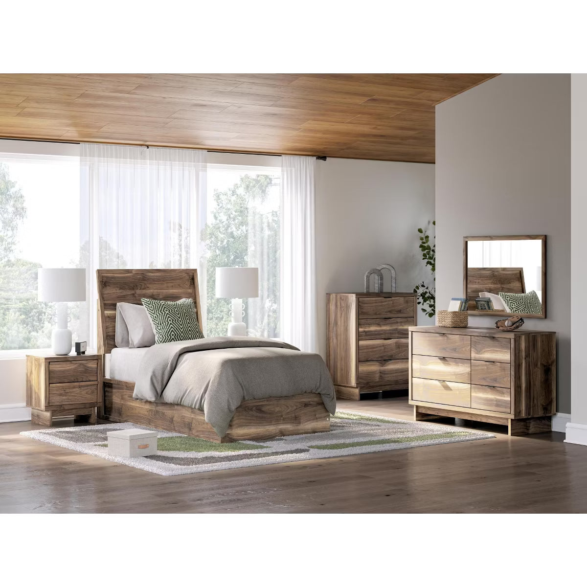 Darcalli Modern 6-Drawer Dresser - Mid-Century Style Storage Chest