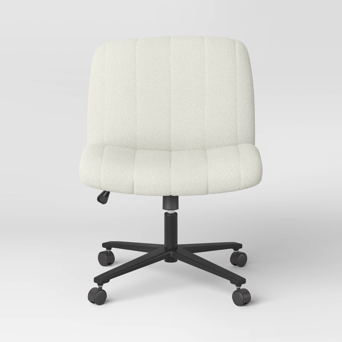 Upholstered Criss Cross Armless Office Chair with Metal Swivel Base - Room Essentials™