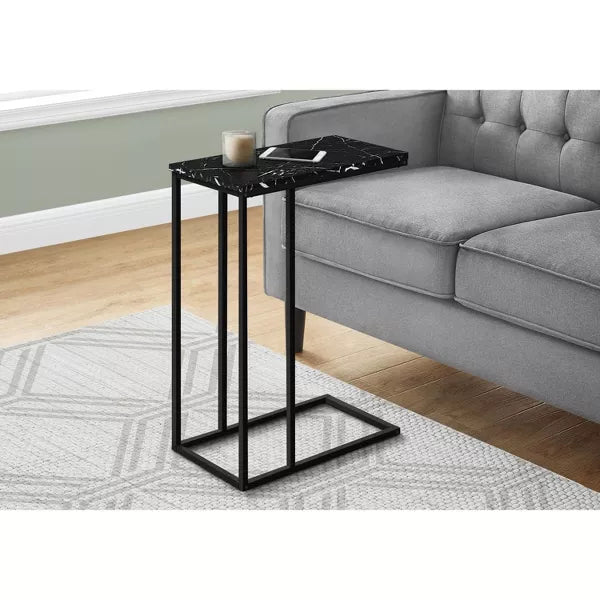 Black Marble End Side Table