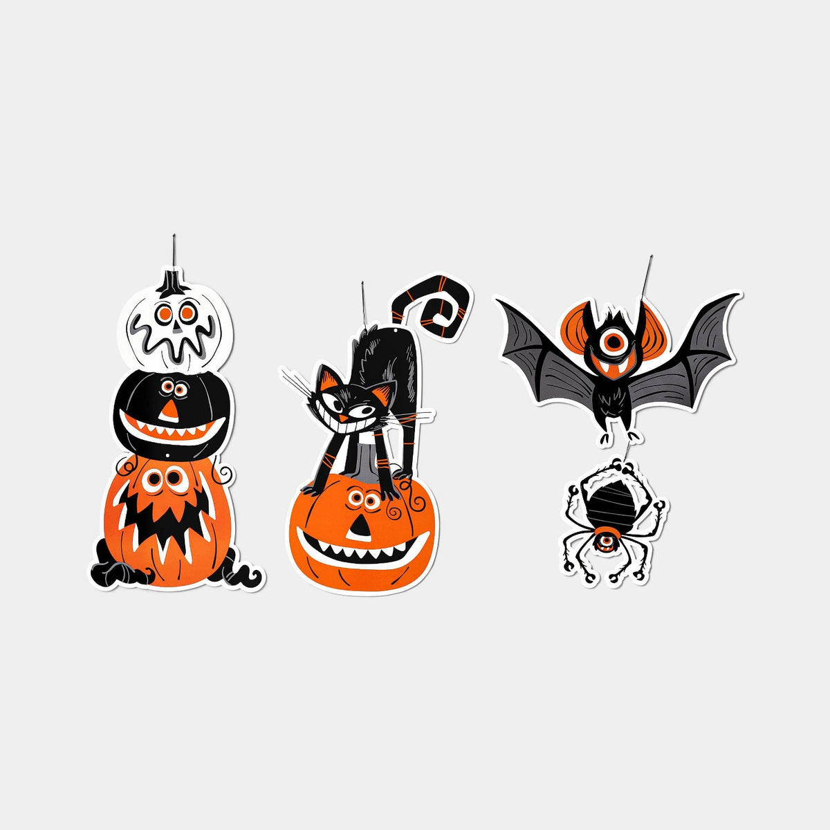 3 Pack Characters Large Paper Wall Decor, 30 x 13.5 Inch - Halloween decor
