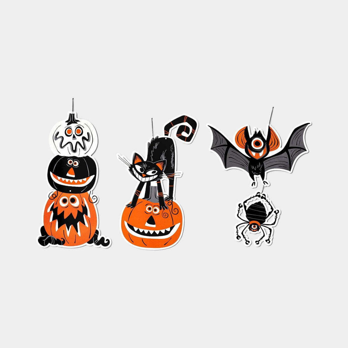 3 Pack Characters Large Paper Wall Decor, 30 x 13.5 Inch - Halloween decor