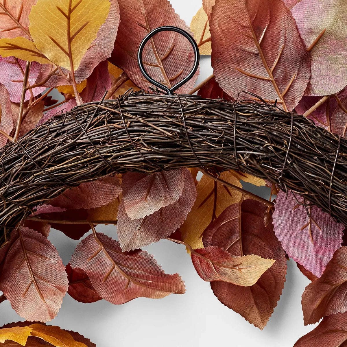 Mixed Fall Leaf Wreath