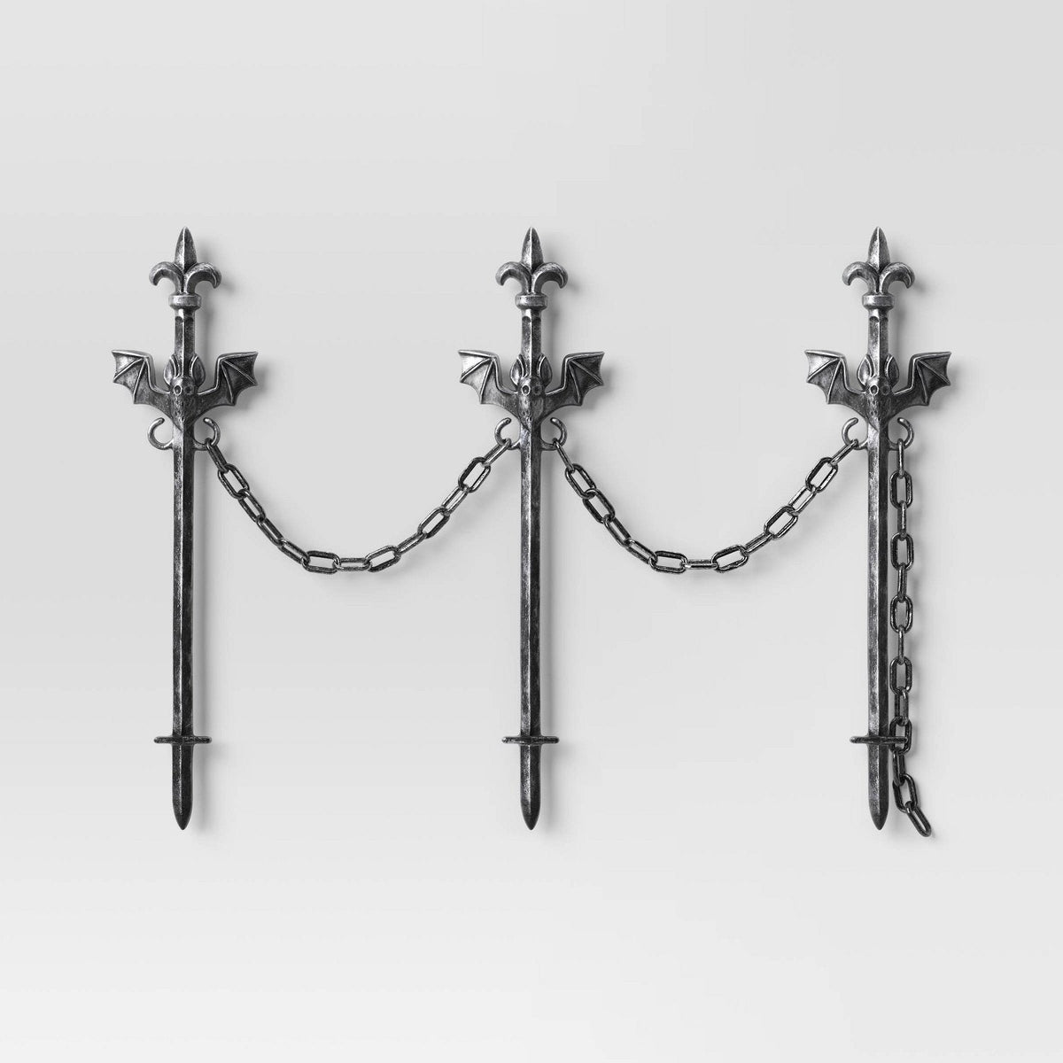 3 Foot Bat Chain Yard Fence Stakes Halloween Prop - Halloween decor