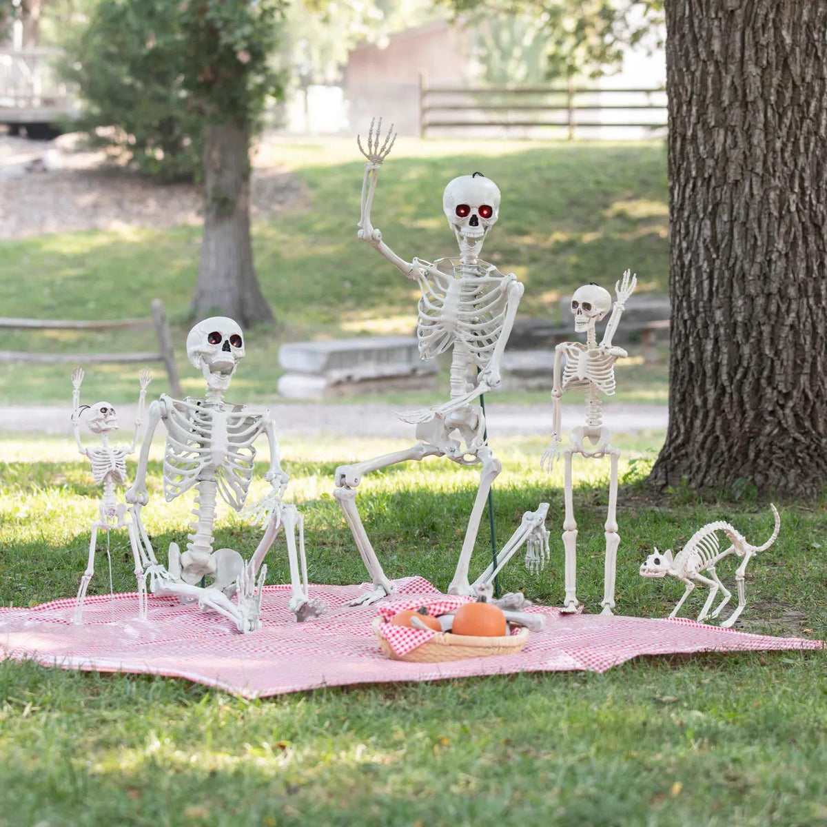 Skeleton Family Picnic with Pet Halloween Decorating Kit - 5 pc - image 1