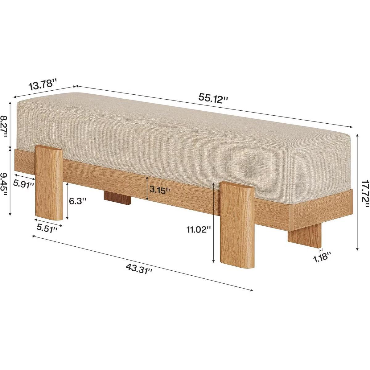 Upholstered Bedroom Bench Seat