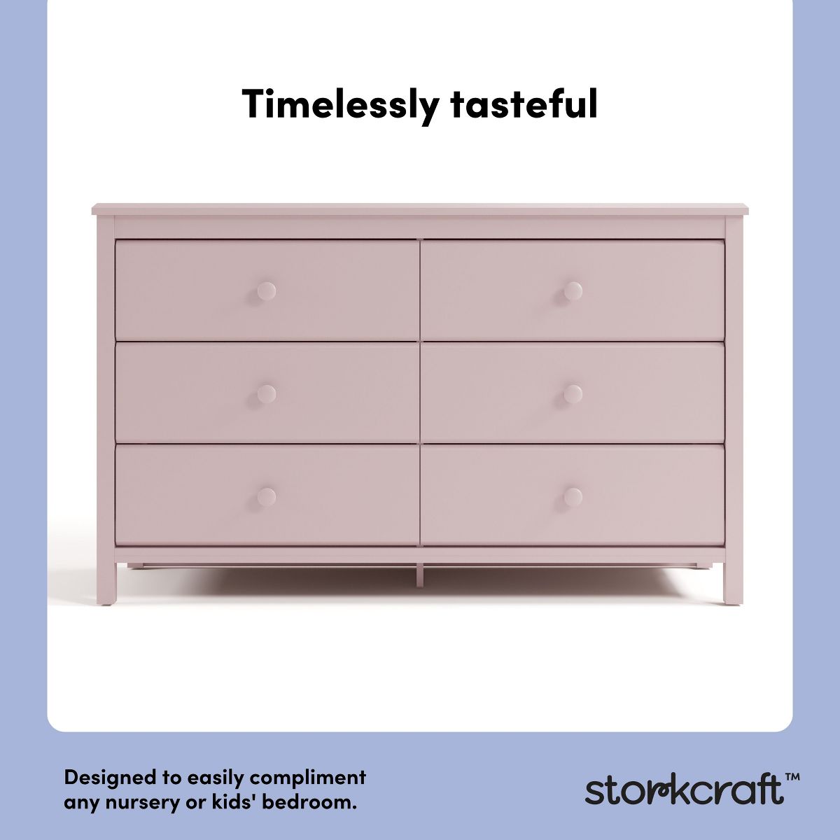 Storkcraft Alpine 6-Drawer Dresser Blush - Storkcraft