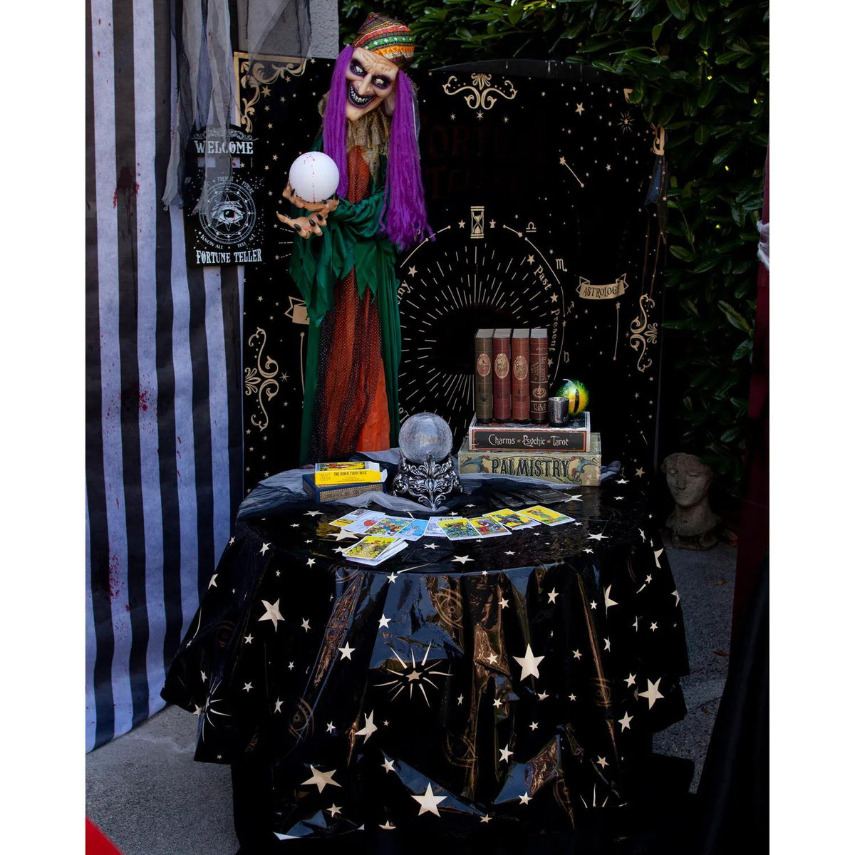 Life-Size Animated Fortune Teller Witch Standing Halloween Decoration - 6 ft - image 4