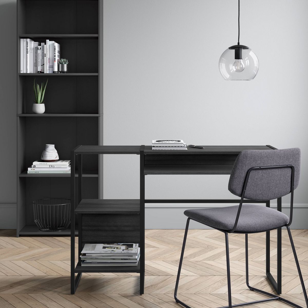 5 Shelf Dorm Bookcase Black - Room Essentials