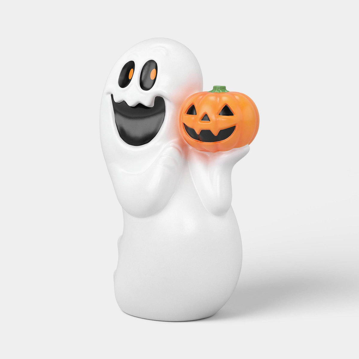 17.9 Inch Ghost with Jack-O'-Lantern Blow Mold Halloween Prop, White - image 3