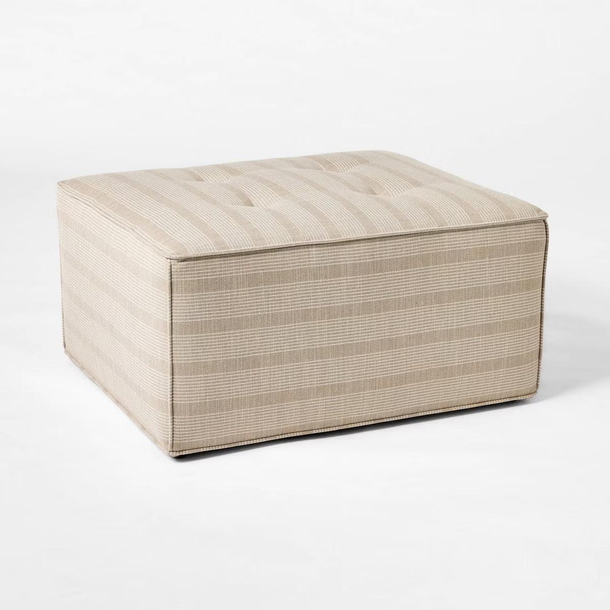 Tufted Cocktail Ottoman Tan