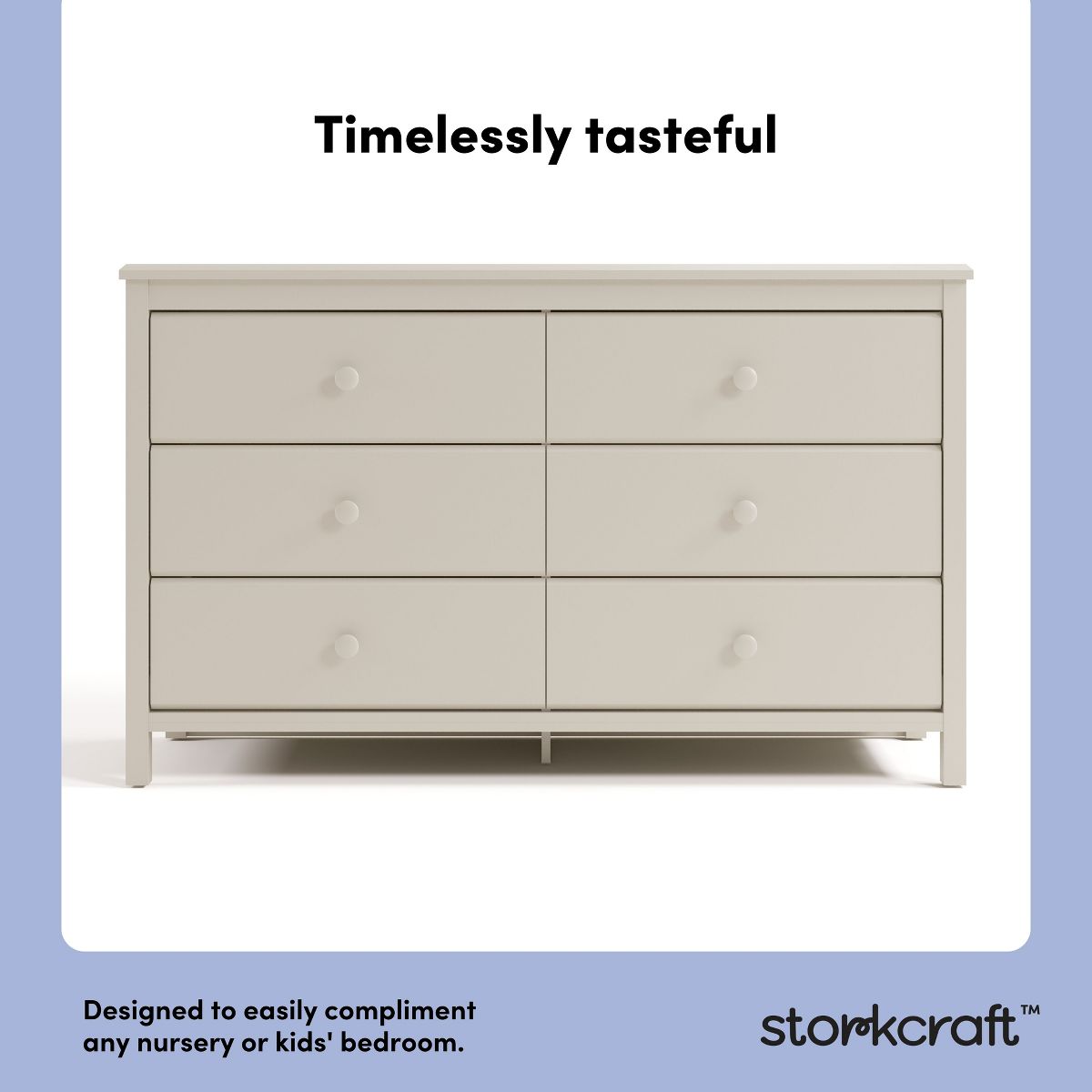 Storkcraft Alpine 6-Drawer Dresser Frosted Oat - Storkcraft