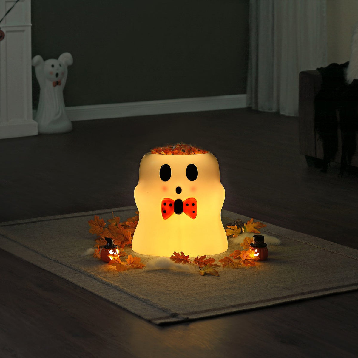 18 in. Ghost Lit Blow Mold Candy Bowl - image 2