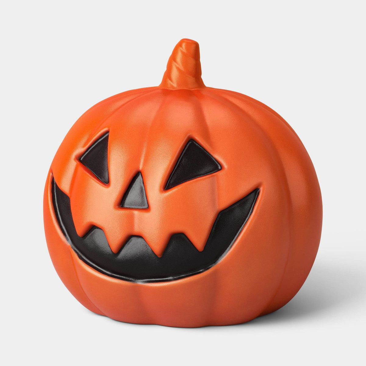 8 Inch Lit Pumpkin Blow Mold Halloween Prop, Orange - image 3