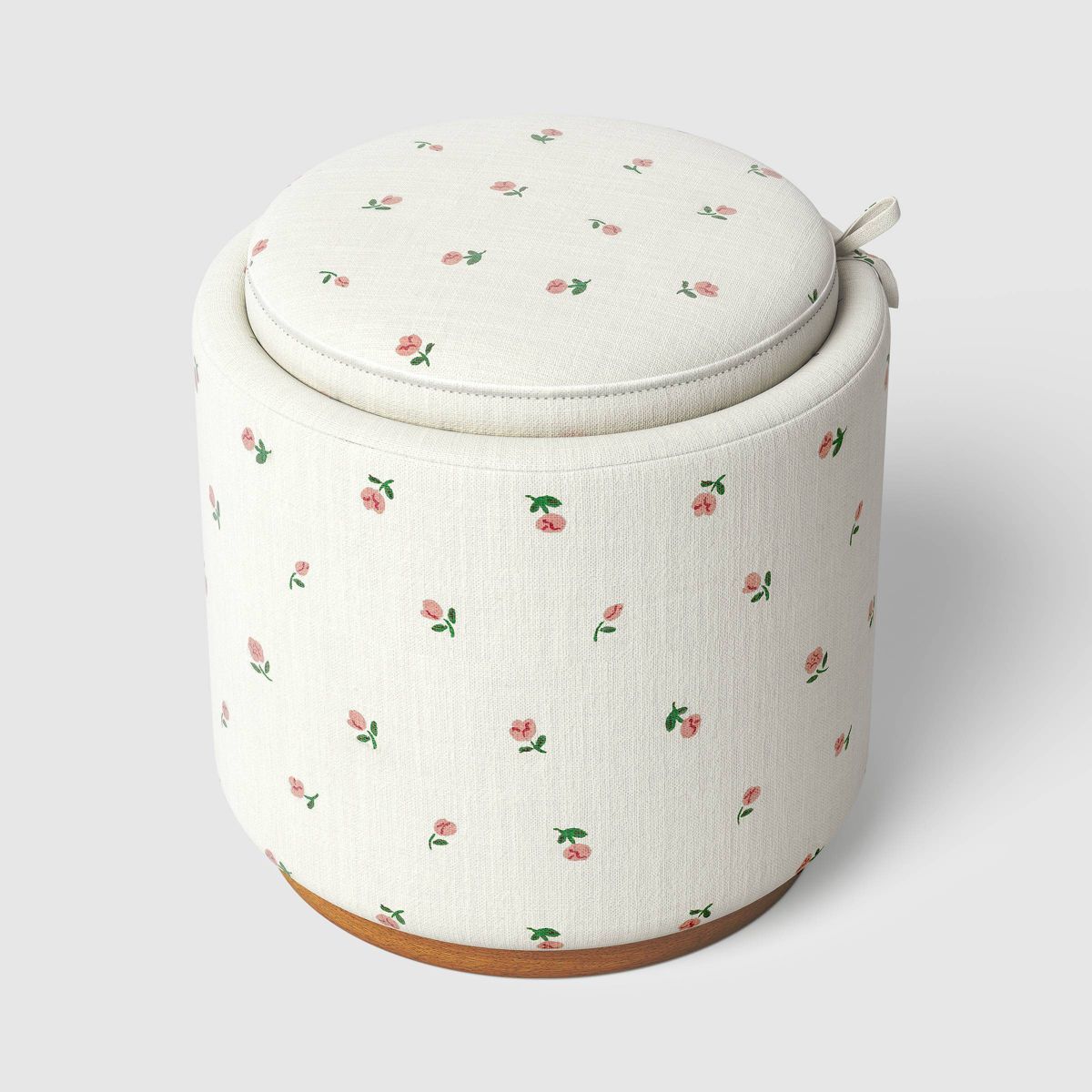 Round Upholstered Storage Ottoman Dark Mustard Yellow - Room Essentials