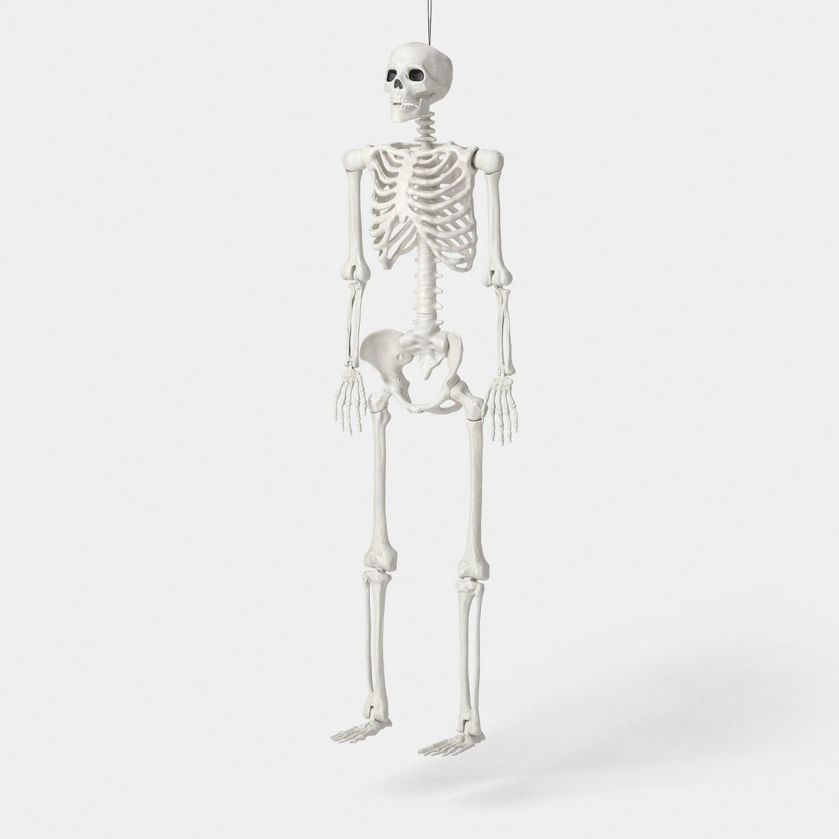 60 Inch Poseable Lifesize Skeleton Halloween Prop, Off-White - Halloween decor