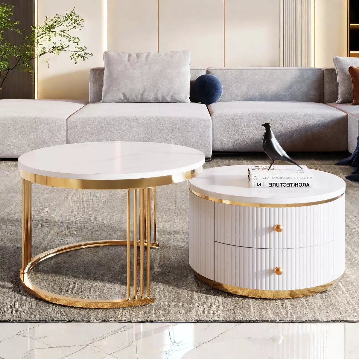 Coffee Table with 2 Drawers