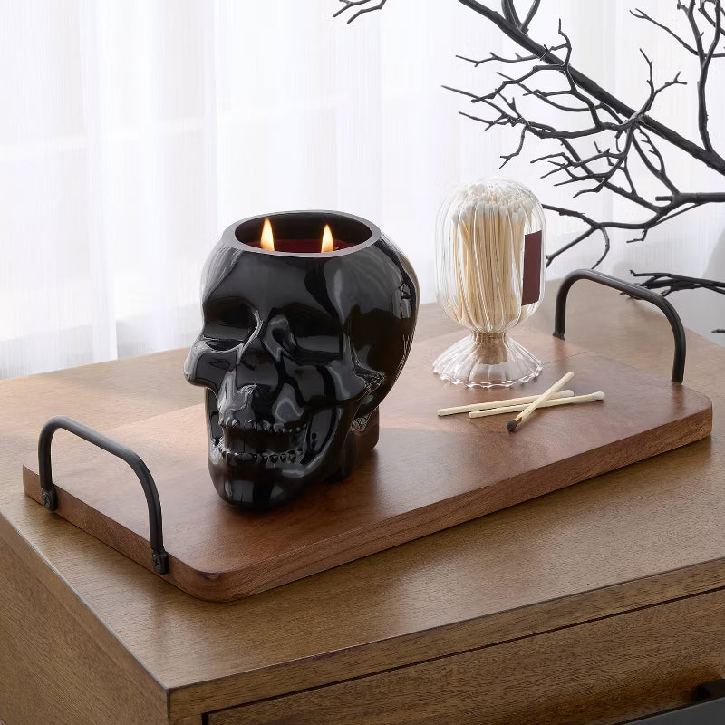 2 Wick 18oz Skull Shaped Filled