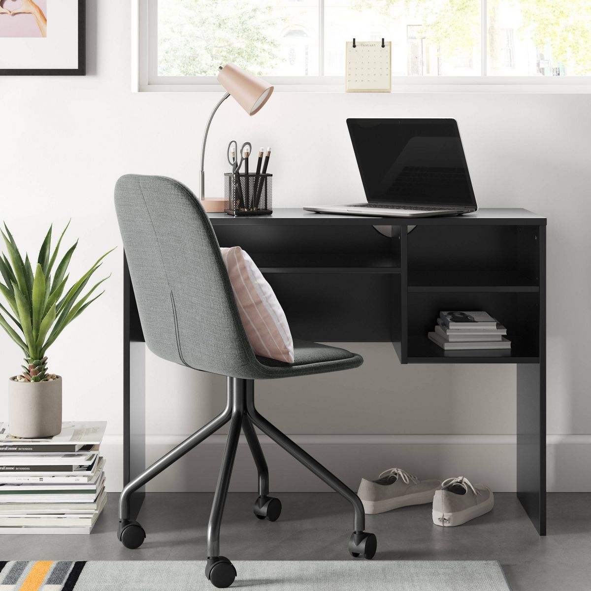 Student Writing Desk with Storage Black - Room Essentials