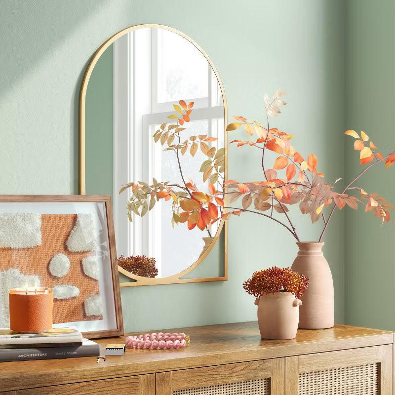 20" x 30" Decorative Wall Mirror Gold