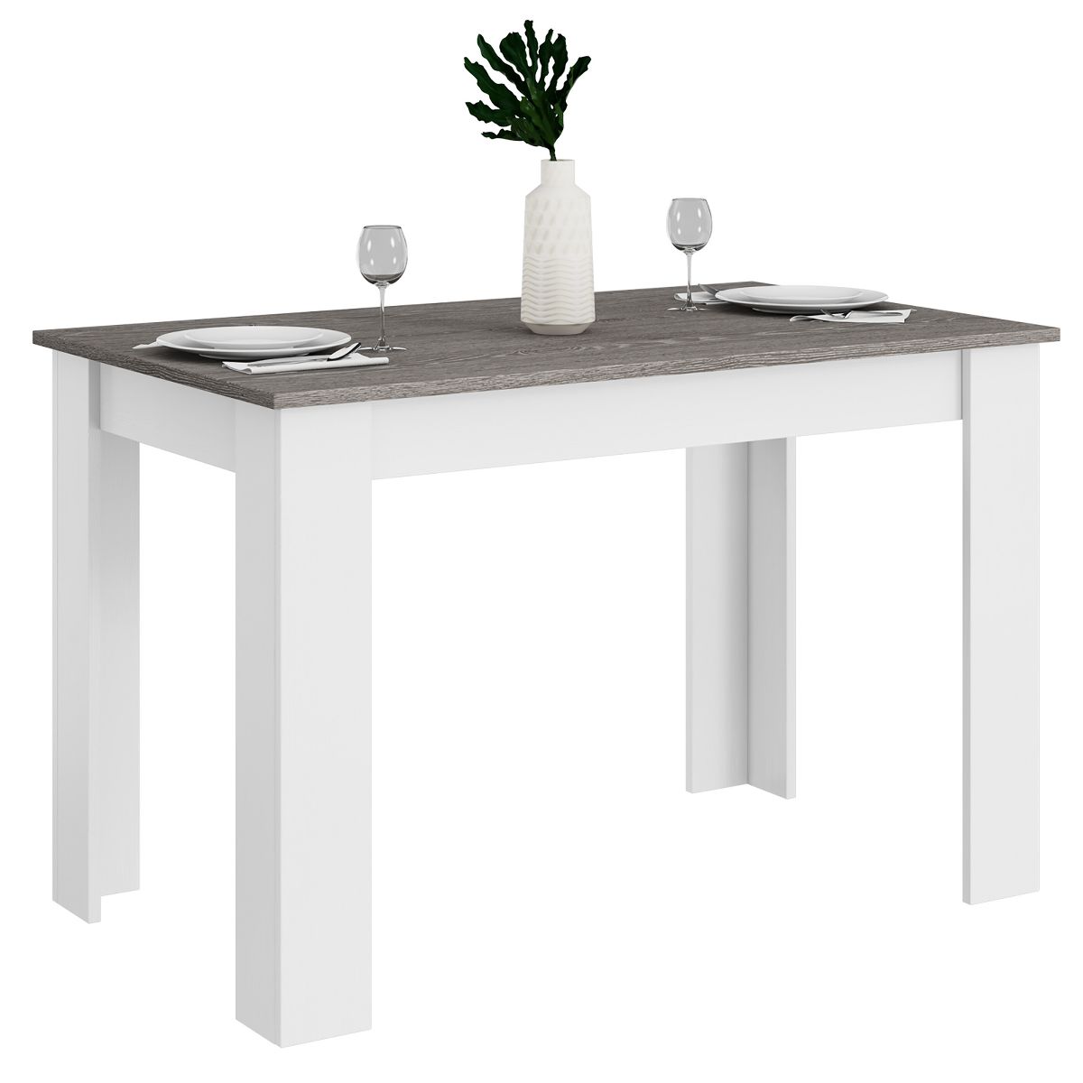 Costway Dining Table 47 Inch Dark Gray