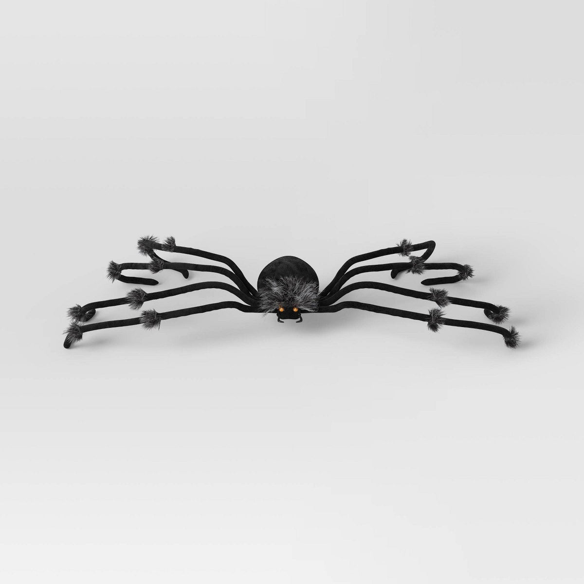 50 Inch Plush Spider Halloween Prop, Black - Halloween decor