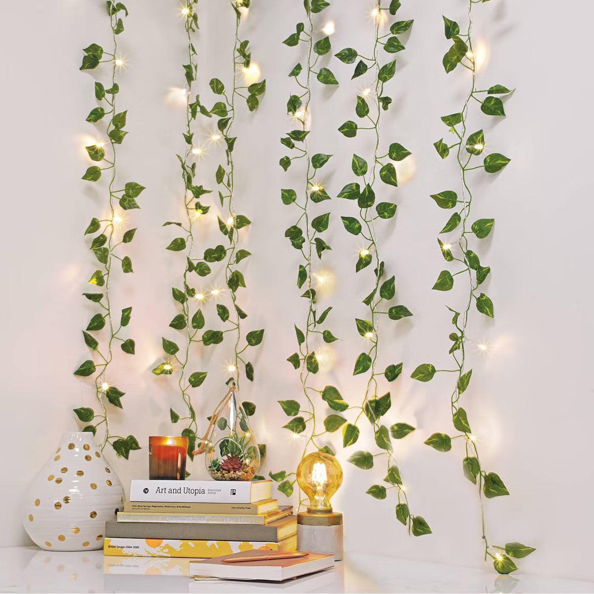 5' x 3.5' LED Vine Curtain String Lights Warm White