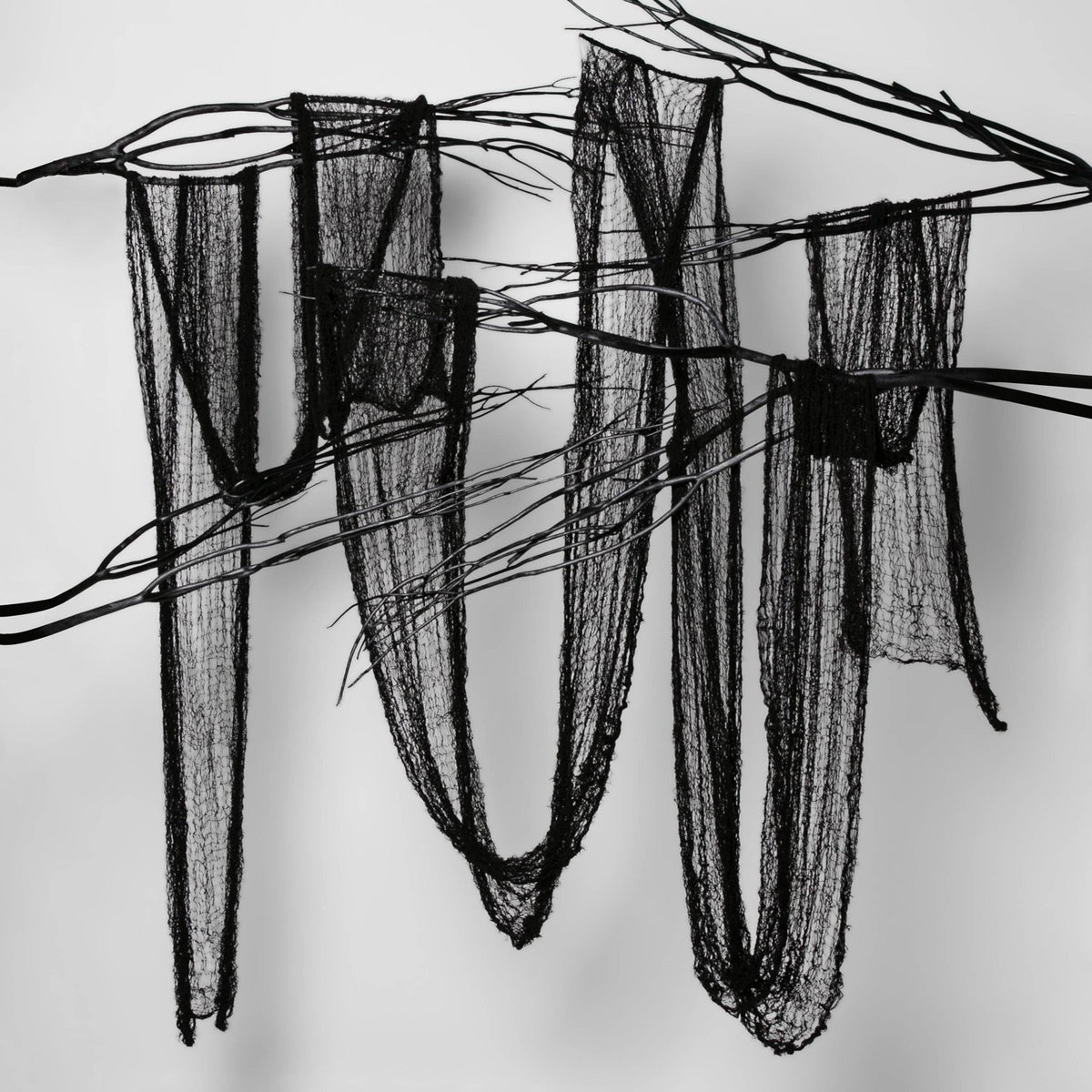 36 Foot Jumbo Eerie Fabric Halloween Cloth, Black - image 3