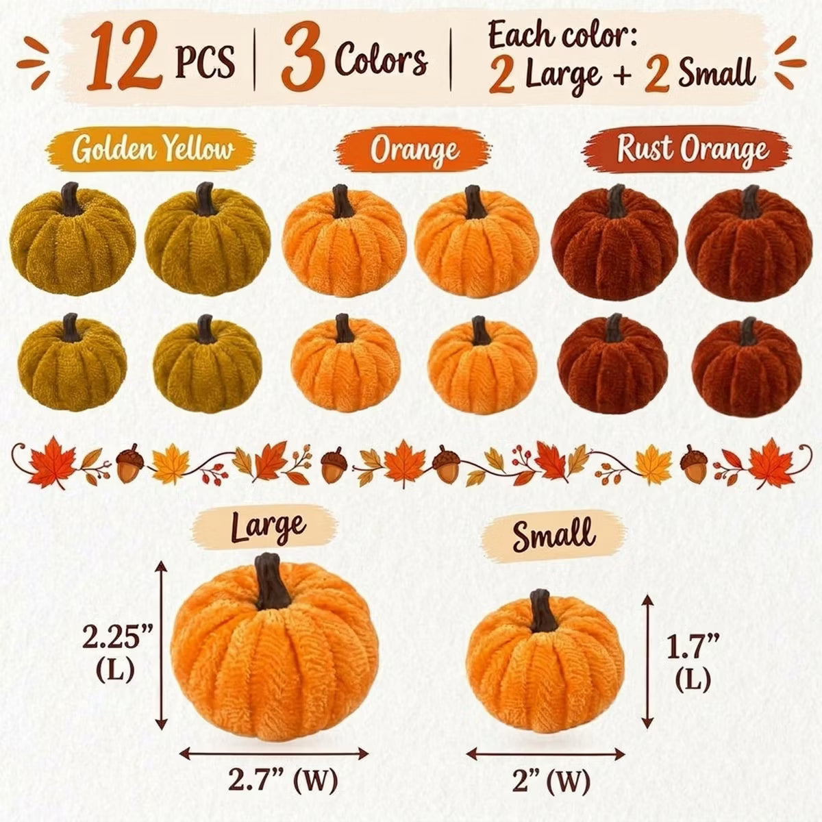 Pumpkin Decor for Autumn, Fall