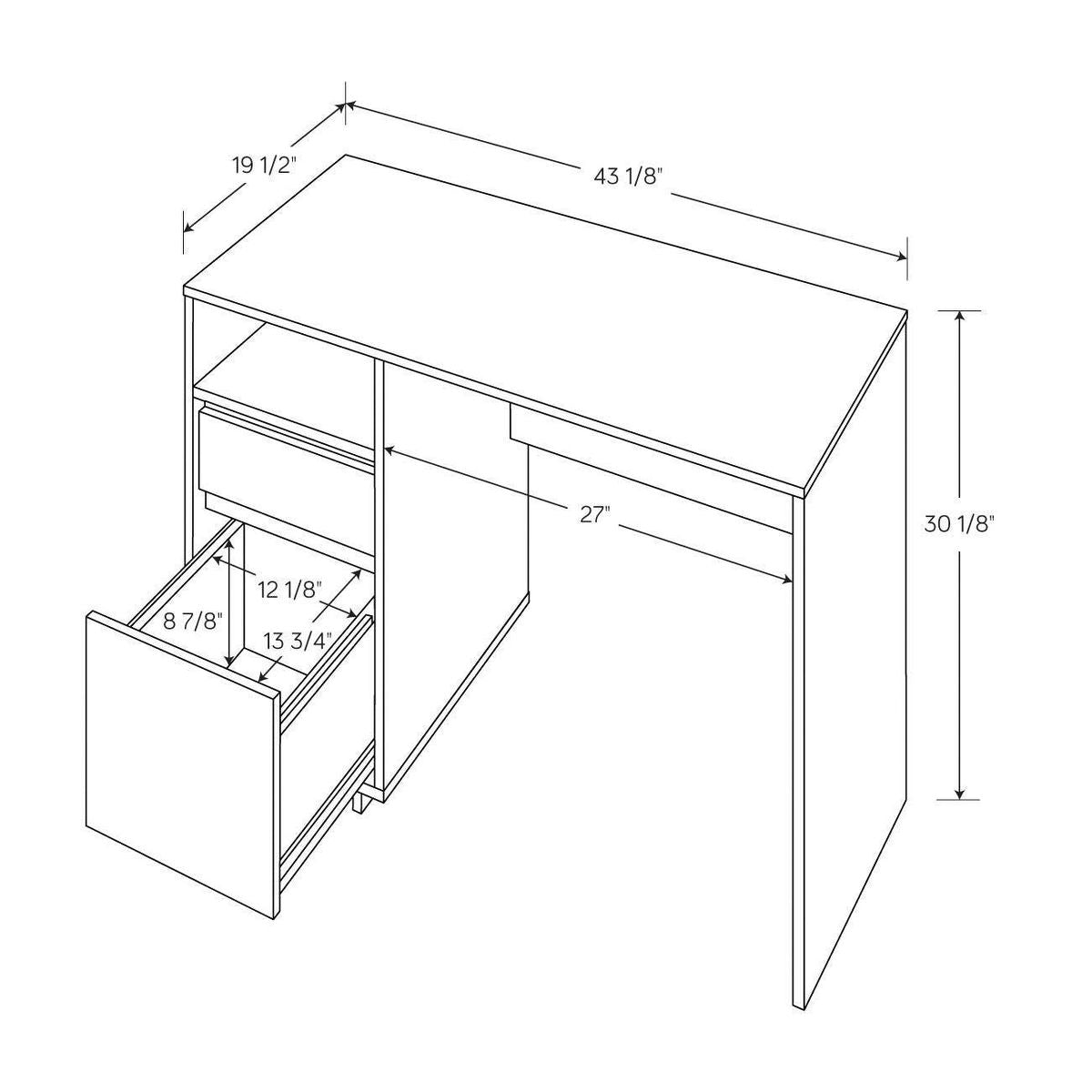 Writing Desk with Drawers Espresso - Room Essentials