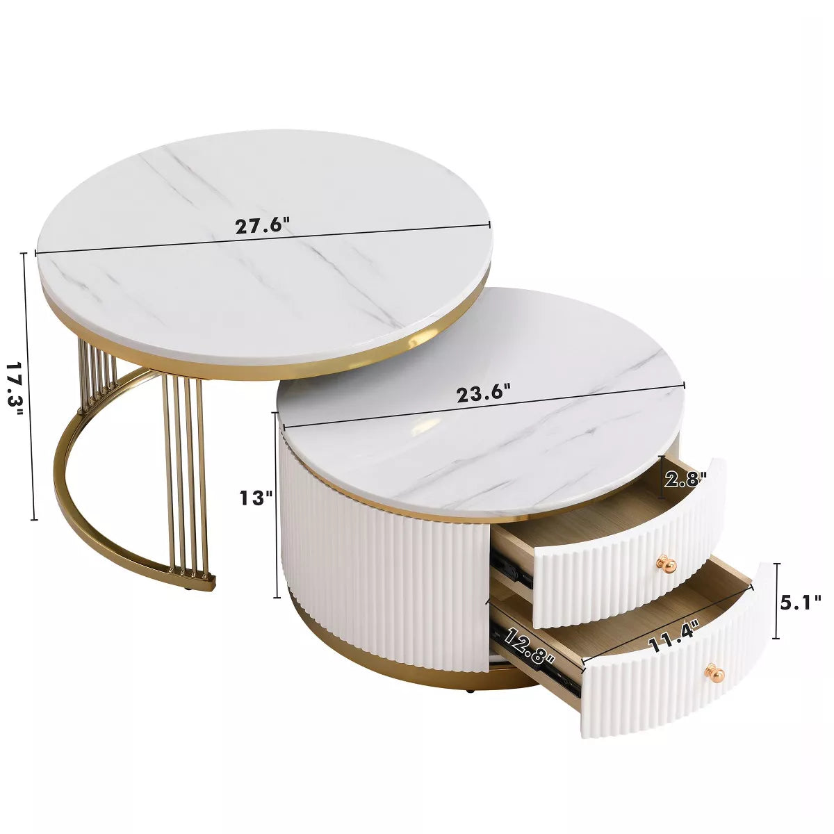 Coffee Table with 2 Drawers