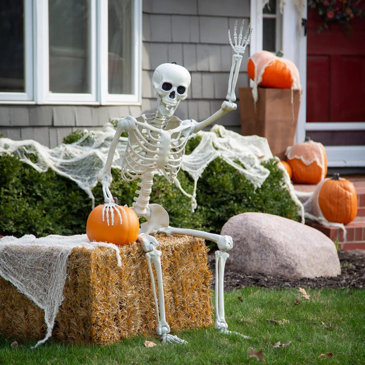 Neighborly Skeleton Halloween Decorating Kit - 3 pc - image 1