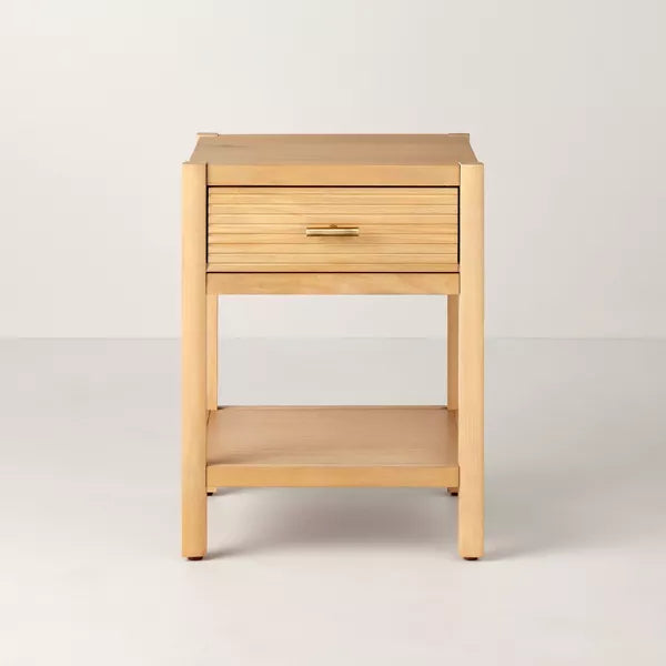 Wood Square Accent Side Table