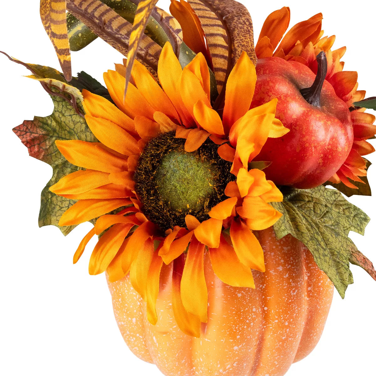 Sunflower and Gourds in Pumpkin Fall Harvest Pumpkin Flower
