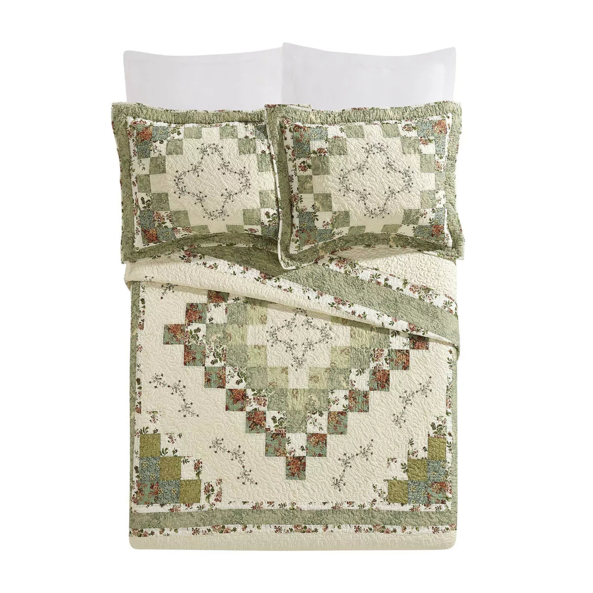 Quilt Bedding Set Green