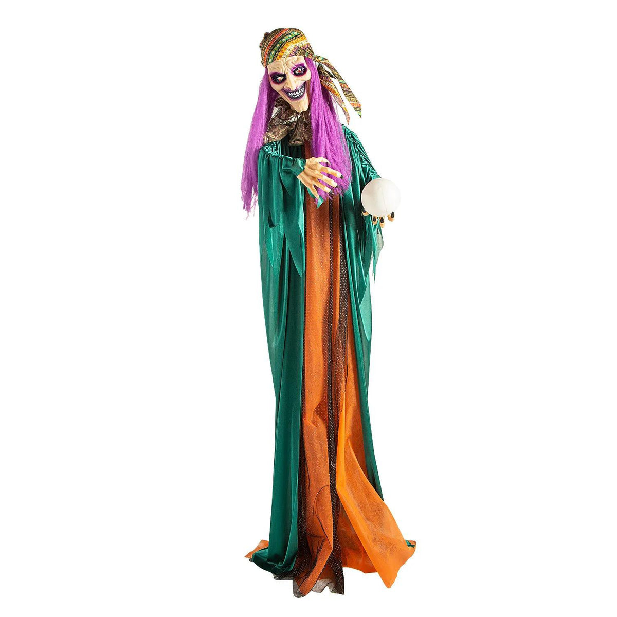 Life-Size Animated Fortune Teller Witch Standing Halloween Decoration - 6 ft - image 2