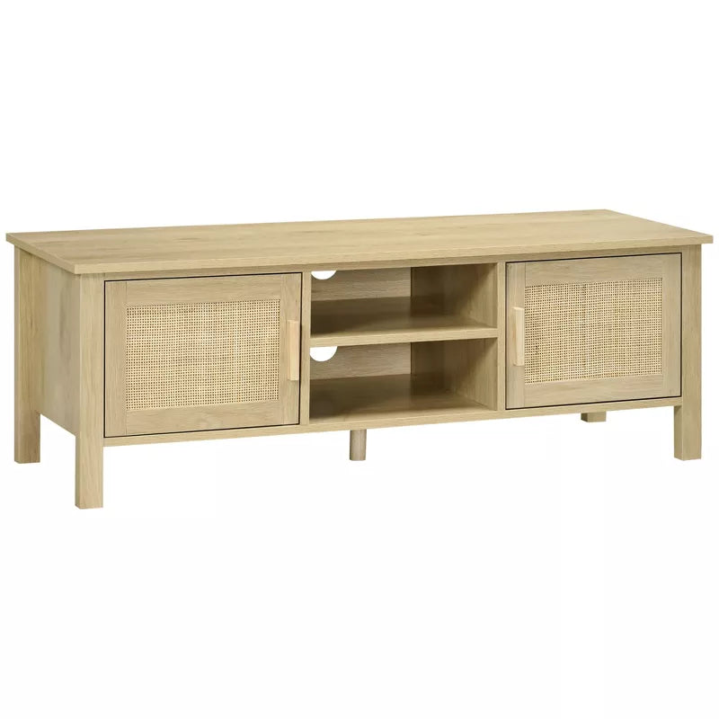 Natural Boho Entertainment Stand ā Rattan TV Console
