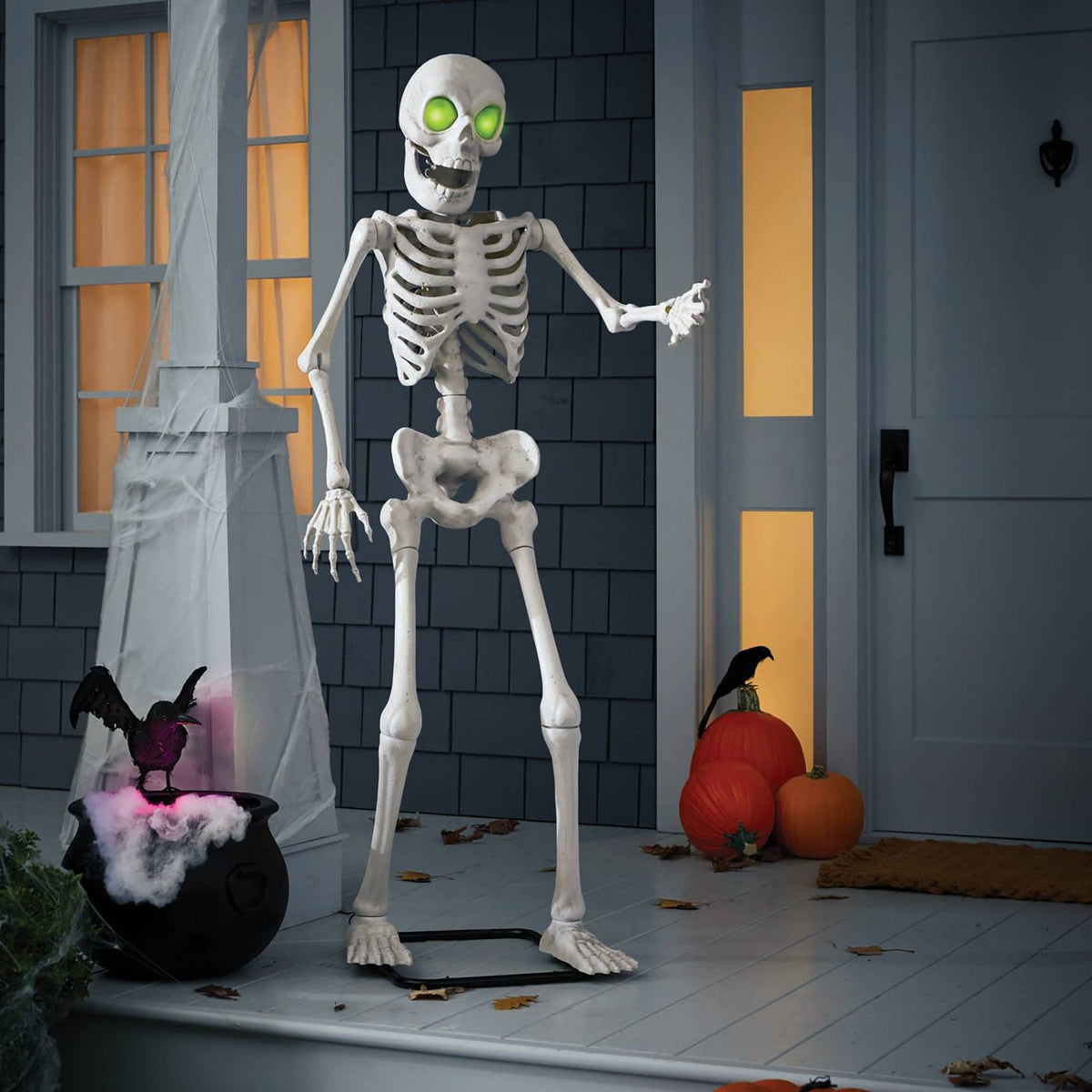 68 Inch Animated Premium Skeleton Halloween Scene Prop - Halloween decor